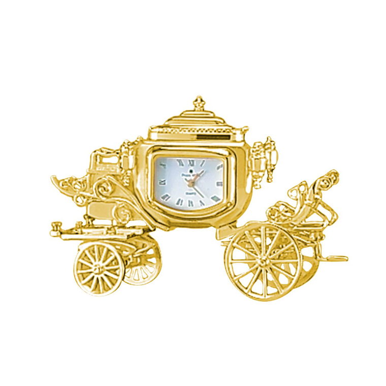 HORSE DRAWN CARRIAGE W/CLOCK
