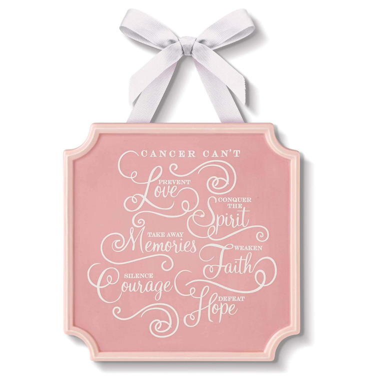 Decorative Courage Against Cancer Wall Art Sign Plaque