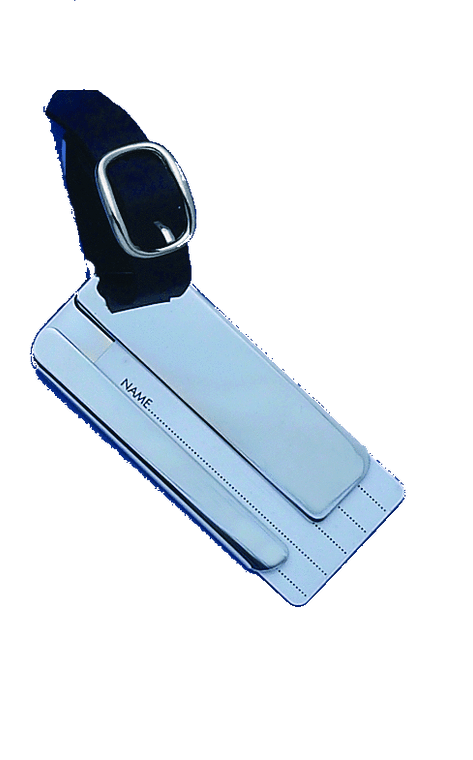 Metal Engravable Luggage Tag Holder