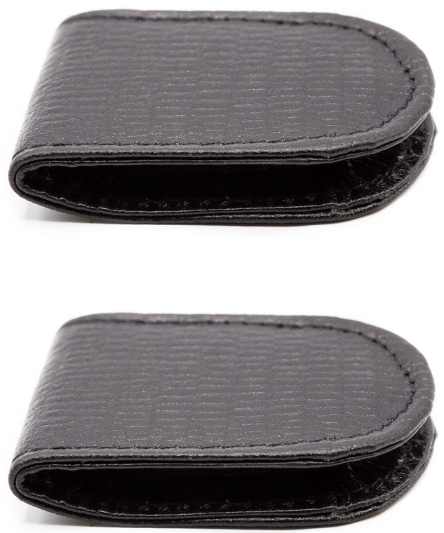Snake Finish | Set of 2 Genuine Cowhide Slim Leather Magnetic Money Clip | Made in India