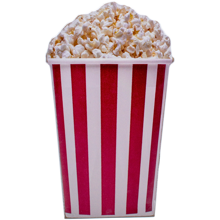 Wooden Popcorn Cutout Tabletop Sign (5" X 9")