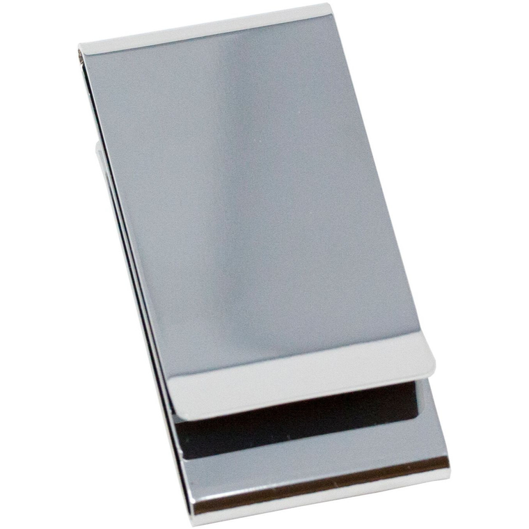 Set of 2  DoubleSided ChromePlated Stainless Steel Boxed Money Clip (Antique Silver)