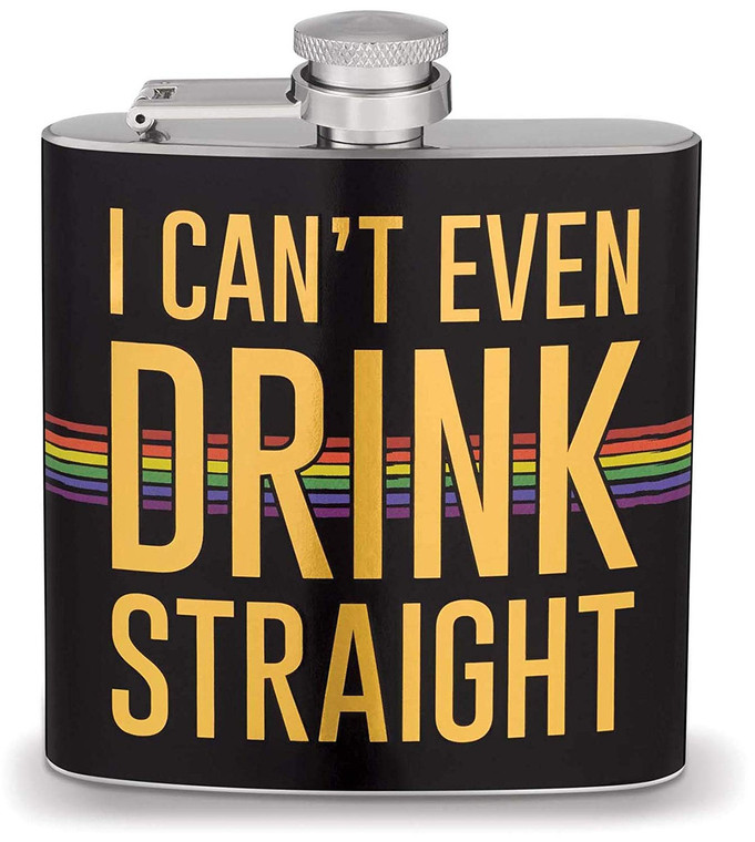 Bottoms Up! 6 oz Stainless Steel Alcohol Flask Special Celebrations and Occasions