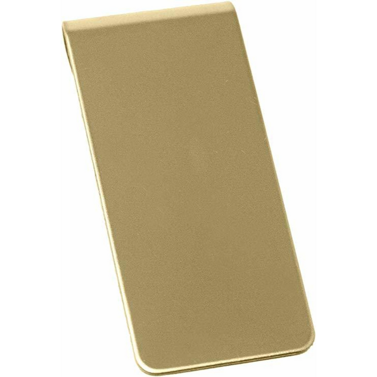 Set of 2 ChromePlated Stainless Steel Money Clips in Gold (Shiny Reflective)