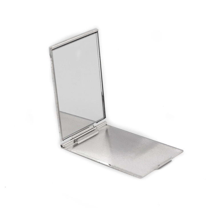 S1542 | Ripple Pattern | Rectangluar Folding Compact Pocket Makeup Mirror Double Sided