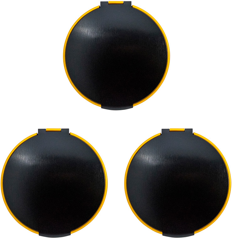 Round | Set of 3 Double Sided Compact Mirror With Brushed Metal Finish