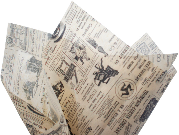 Made in USA 50-Sheet Classic Print Gift Tissue Paper Pack, 20" X 30"