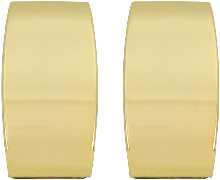 Set of 2 Chrome Plated Curved Stainless Steel Money Clips