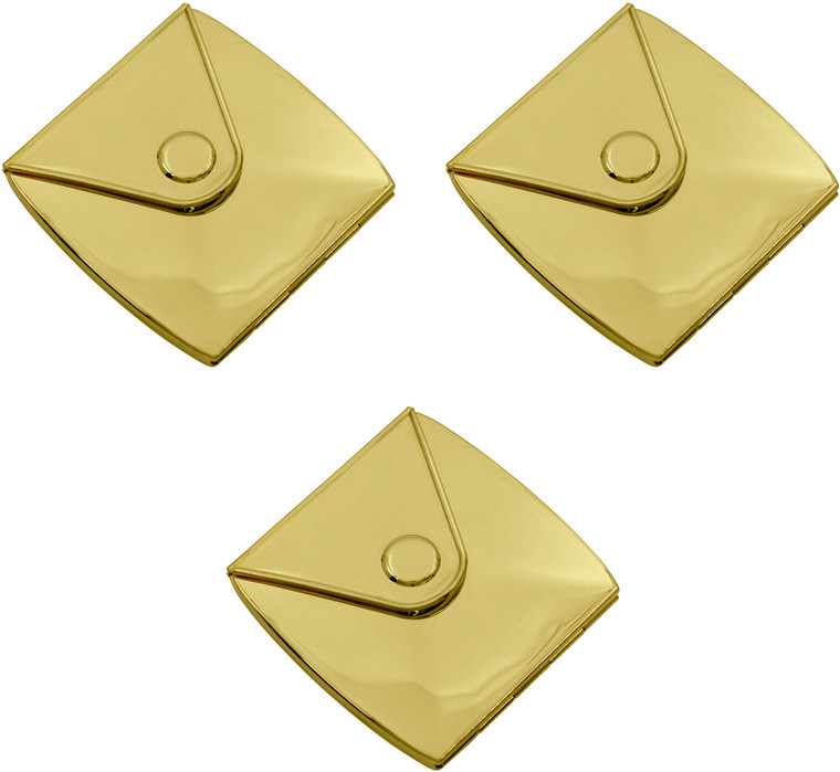 Set of 3 Double Sided Clutch Shaped Magnifying Compact Mirrors