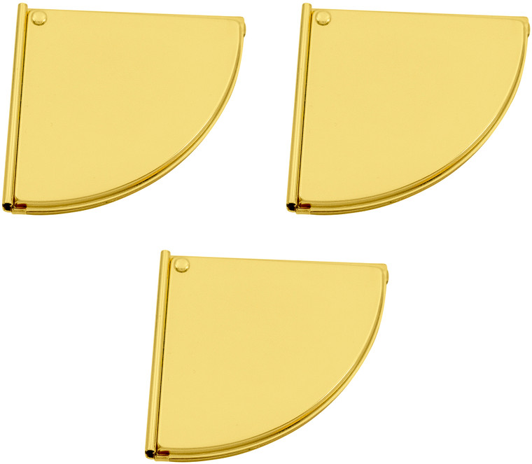 Set of 3 Pie Sector Shaped Sliding Compact Mirrors