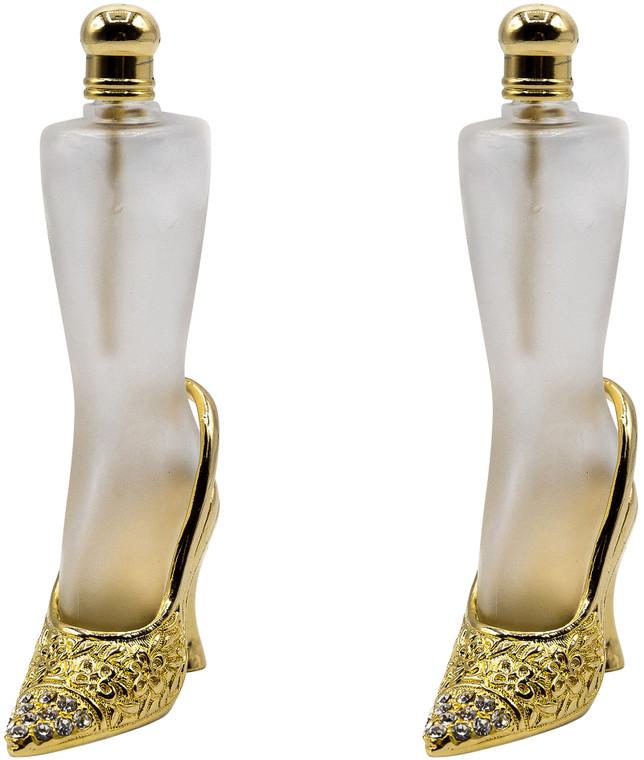 Set of 2 Vintage Stiletto Shaped Refillable Perfume Bottles