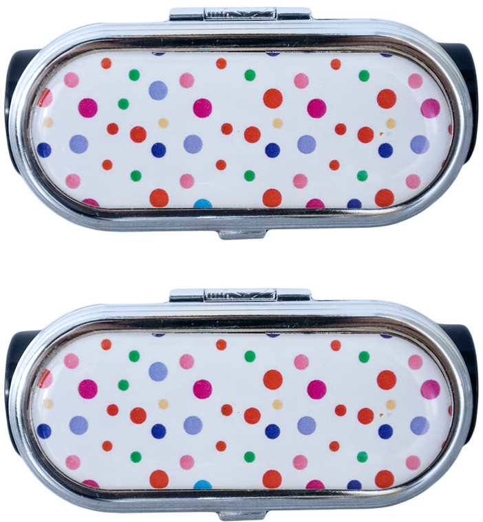 Set of 2 Clip-On Round Lipstick Mirrors