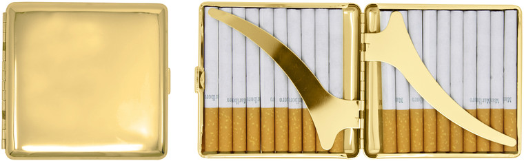 Reflective Finish | Set of 2 Metal-Plated 84mm Cigarette Case