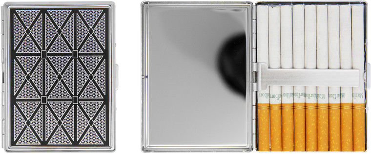 Trellis X | Metal-Plated Ultra Compact 100mm Cigarette Case With Insert