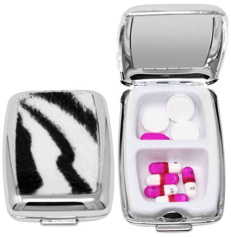 Zebra | Set of 2 Rectangular-shaped Pill Boxes With 2 Compartments