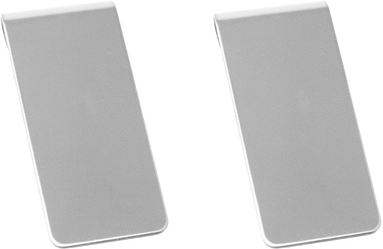 Shiny Reflective | Set of 2 Chrome-Plated Stainless Steel Money Clips