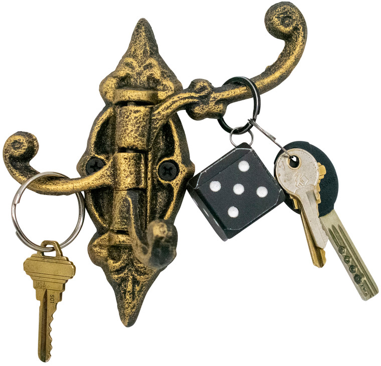 Victorian | Set of 2 Rustic Cast Iron Swivel Wall Coat Hooks