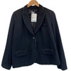 *New* Black A Pea in the Pod Maternity Career Maternity Blazer with Leather Trim