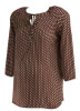  Misoka Maternity for A Pea in the Pod Maternity Collection Maroon Polk-A-Dot Print Button Up Maternity Blouse (Like New - Size Small) 