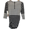*New* Jessica Simposn Maternity  Striped 3/4 Sleeve Ruched Top (Gently Used - Size  X-Small)