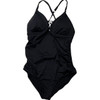 A Pea in the Pod Black Lace Up Detail SPF 50 Swimsuit  Cris Cross Back Straps (Gently Used - Medium)