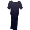 Isbaella Oliver Egg Plant Ruched Cuffed Short Sleeves Maternity Dress | Gently Used- Size 3 