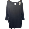 *New* Motherhood Maternity Plus Black Ruched Maternity 3/4 Sleeve Tee Keyhole Back| New With Tags - Size 3X-Large