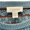 *New* Motherhood Maternity Blue and Brown Knit Baby Doll Maternity Sweater | New with Tags- Size Large