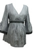 A Pea In A Pod Maternity Gray Special Occasion Blouse (Gently Used - Size Large)