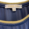 Rosie Pope Gold Rope Detail Navy Maternity Short Sleeve Dress (Like New - Size Large)