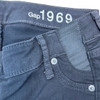 Charcoal-Navy GAP Always Skinny Maternity Skinny Jeans with Ribbed Motto Patch Knees (Like New - Size 24/00)