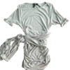 Gray Isabella Oliver Maternity Wrap Maternity Short Sleeve Top (Like New - Size 0 / USA 0-2)