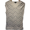 Tan A Pea in the Pod Knit Diamond Dotted Chevron Pattern Maternity Tee (Gently Used - Size Large)