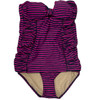 Pink and Navy A Pea in the Pod Maternity Belted Maternity 2 Piece Tankini Swimwear 