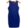 Electric Blue Pencil Fit Exposed Zipper Maternity Dress by Eight Sixty for A Pea in the Pod Collection (Like New - Size Medium)