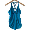 Teal A Pea in the Pod Maternity Tankini Maternity Swim Set with Knotted Back Design (Gently Used - Size Small)