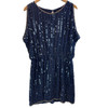 *New* Navy Blue Greglin for A Pea in the Pod Collection Maternity Embellished Sequin Maternity Cocktail Dress (Size Large)