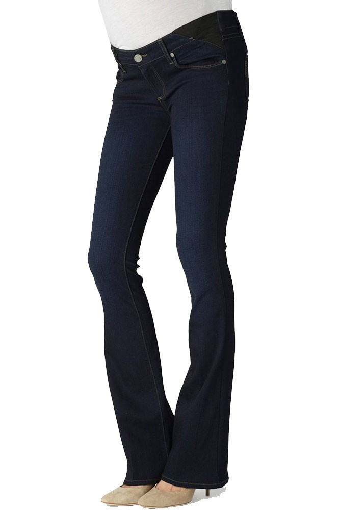Dark Wash Paige Maternity Skyline Boot 