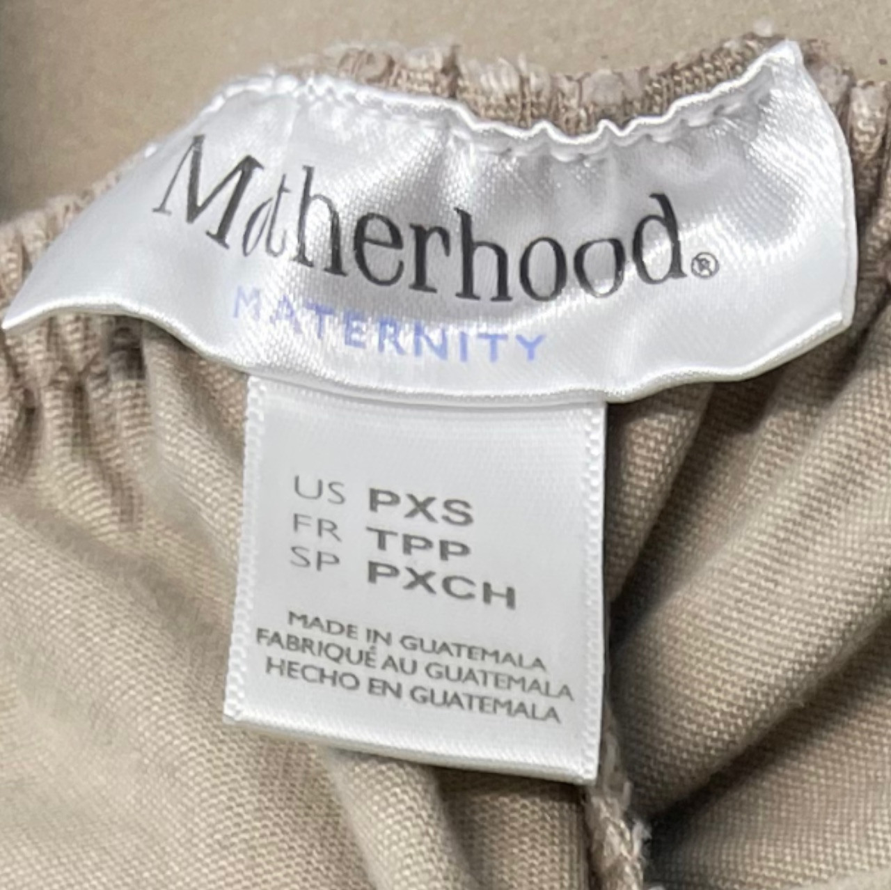 Motherhood Maternity Khaki Stretch Secret Fit Belly Maternity Pants (Gently  Used - Size PXSmall) - Motherhood Closet - Maternity Consignment