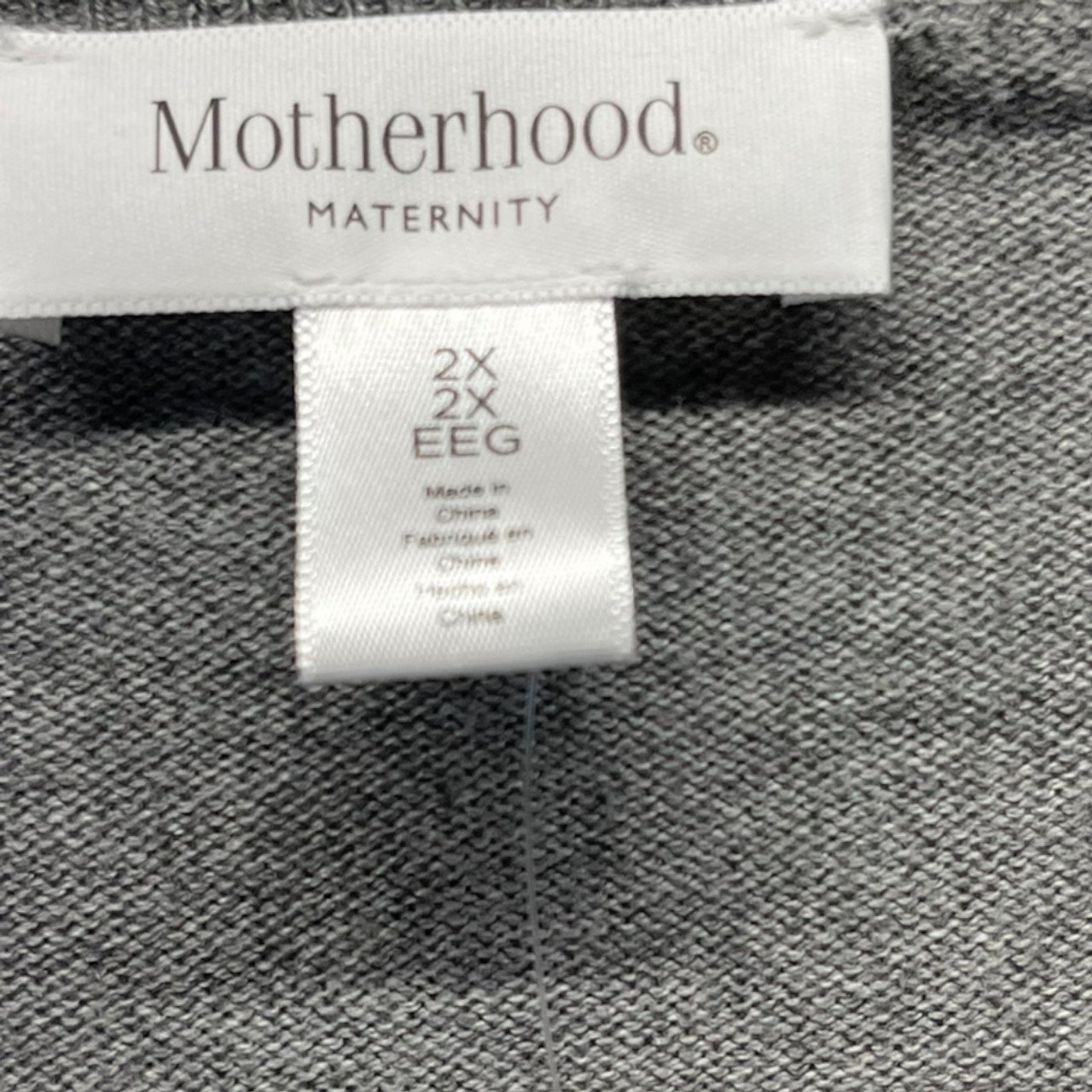 *New* Motherhood Maternity Grey Ruched Maternity Sweater | New With Tags -  Size 2XLarge