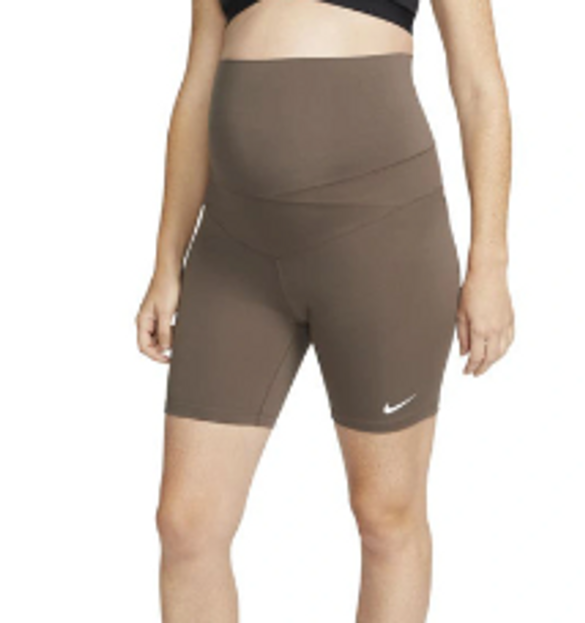 Nike Maternity Dri-fit Performance Bike Shorts In Brown