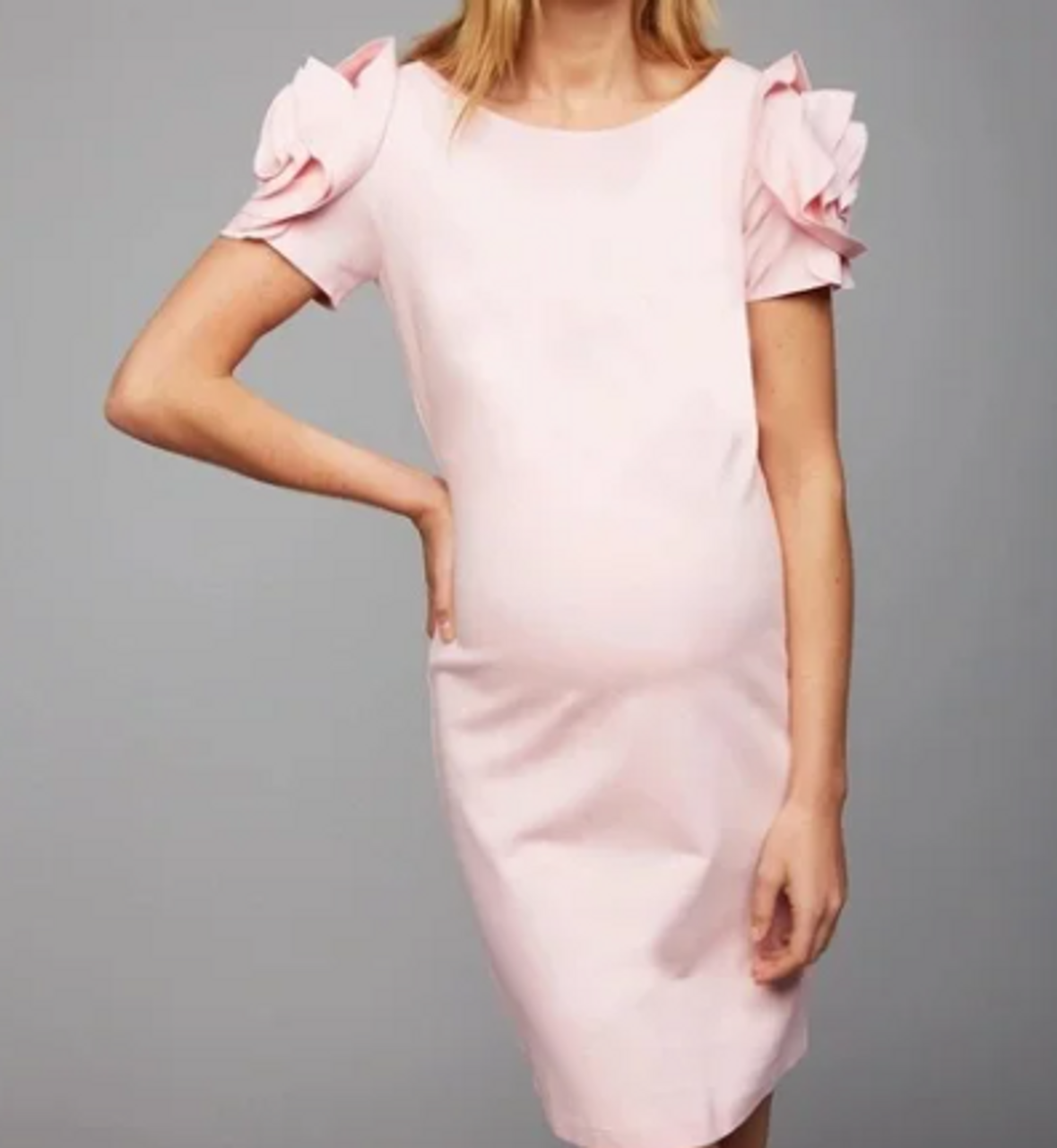 Pietro Brunelli Pink Capri Designer Maternity Dress