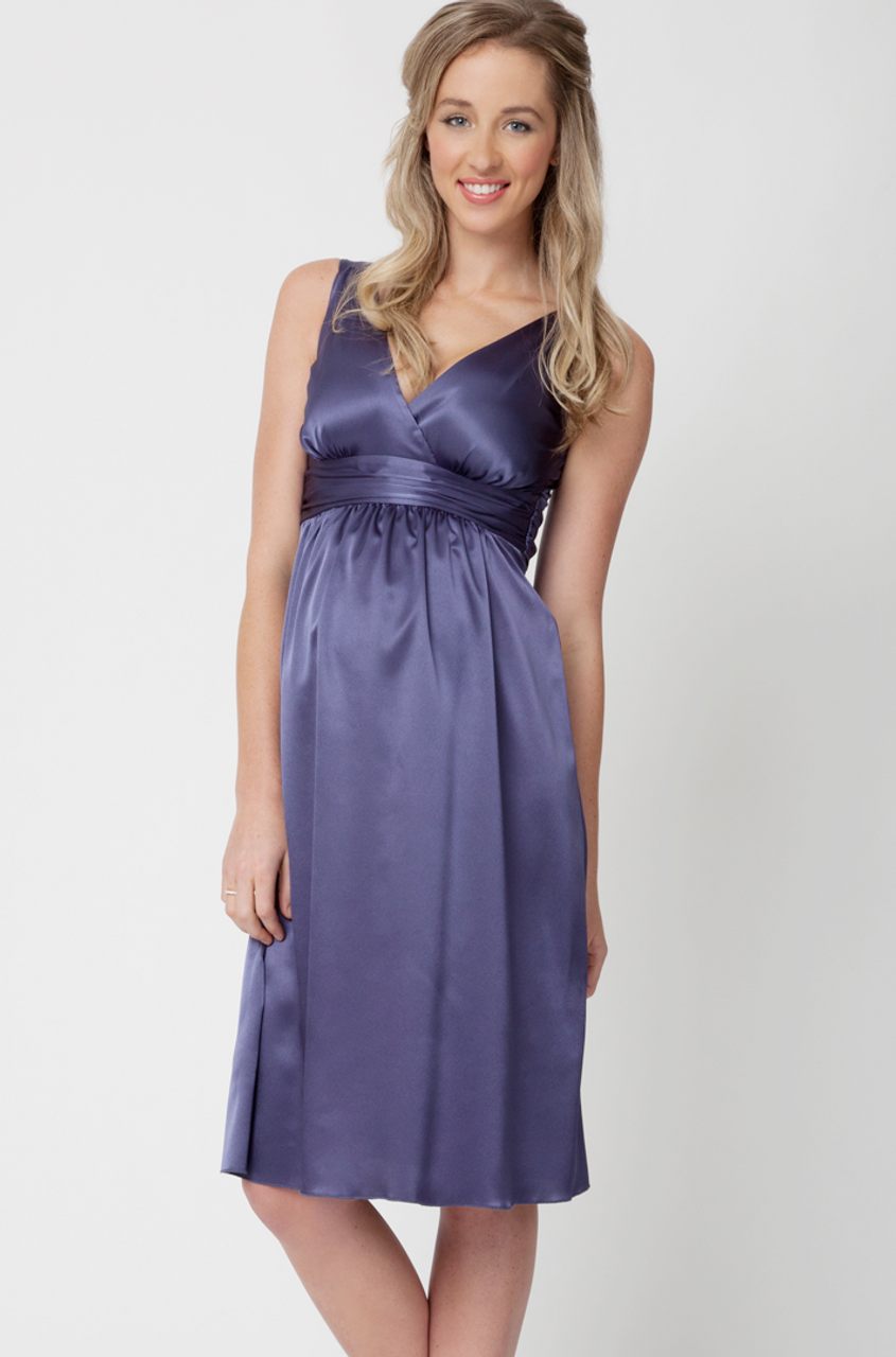 Purple Ripe Limited Maternity Satin Maternity Occasion Dress (Like