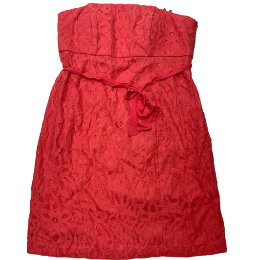 *New* Coral A Pea in the Pod Maternity Lace Maternity Strapless Cocktail Dress (Size Large) *New* Coral A Pea in the Pod Maternity Lace Maternity Strapless Cocktail Dress (Size Large)