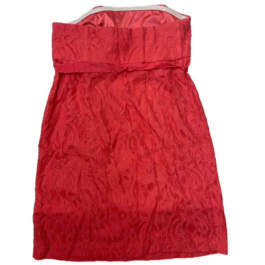 *New* Coral A Pea in the Pod Maternity Lace Maternity Strapless Cocktail Dress (Size Large) *New* Coral A Pea in the Pod Maternity Lace Maternity Strapless Cocktail Dress (Size Large)