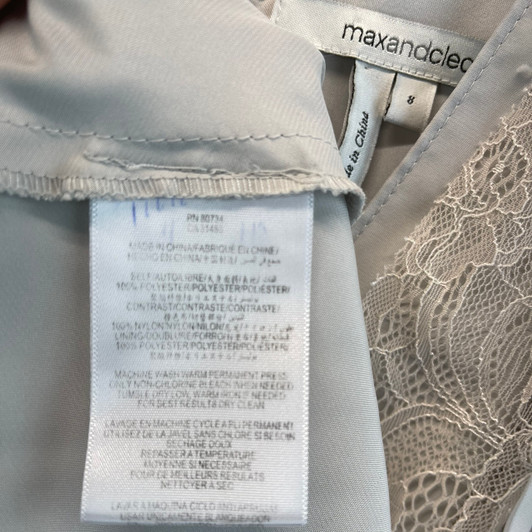 *New* Ash Gray Max and Cleo Maternity Sleeveless Lace Special Occasion Maternity Dress for A Pea in the Pod Maternity Collection (Size 8) *New* Ash Gray Max and Cleo Maternity Sleeveless Lace Special Occasion Maternity Dress for A Pea in the Pod Maternity Collection (Size 8)