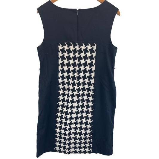 *New* Black and White Suzi Chin for A Pea in the Pod Maternity Puzzle Piece Print Maternity Dress (Size Large)