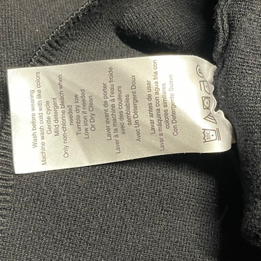 Black Led Maternity 3/4 Sleeve Thick Maternity Sweater Top with Back Keyhole (Gently Used- Size Large)