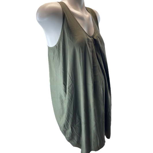 Olive Green Hacth Maternity Racer Back Sleeveless Blouse Top (Like New- One ) 
