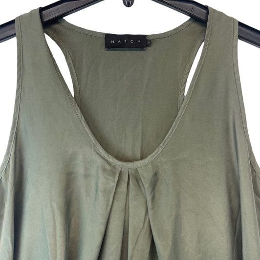 Olive Green Hacth Maternity Racer Back Sleeveless Blouse Top (Like New- One ) 